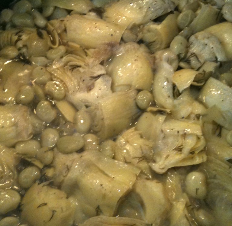 Artichokes, Lima Beans, Fresh Dill